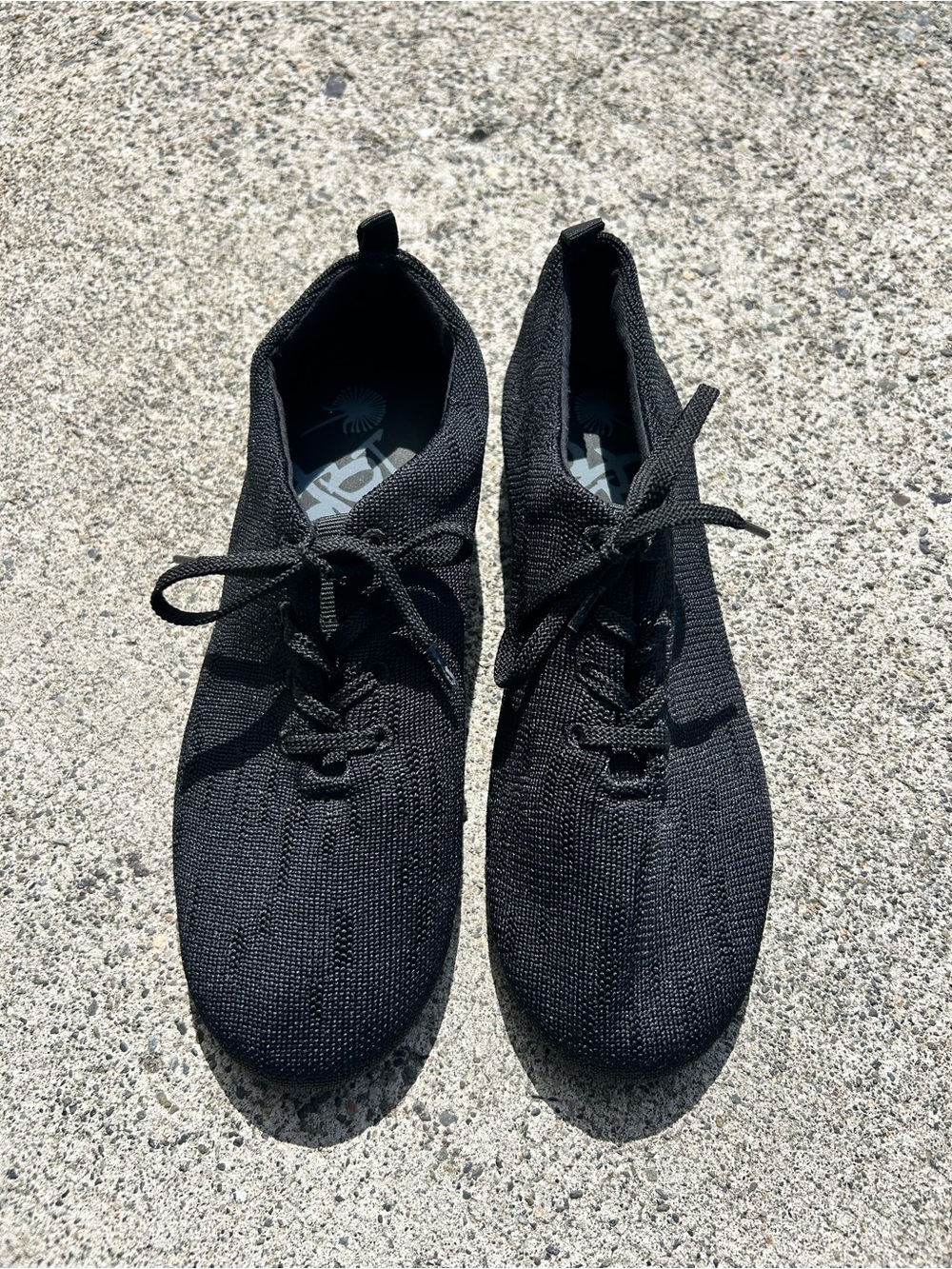 OTBT Black Knit Lace-Up Sneakers